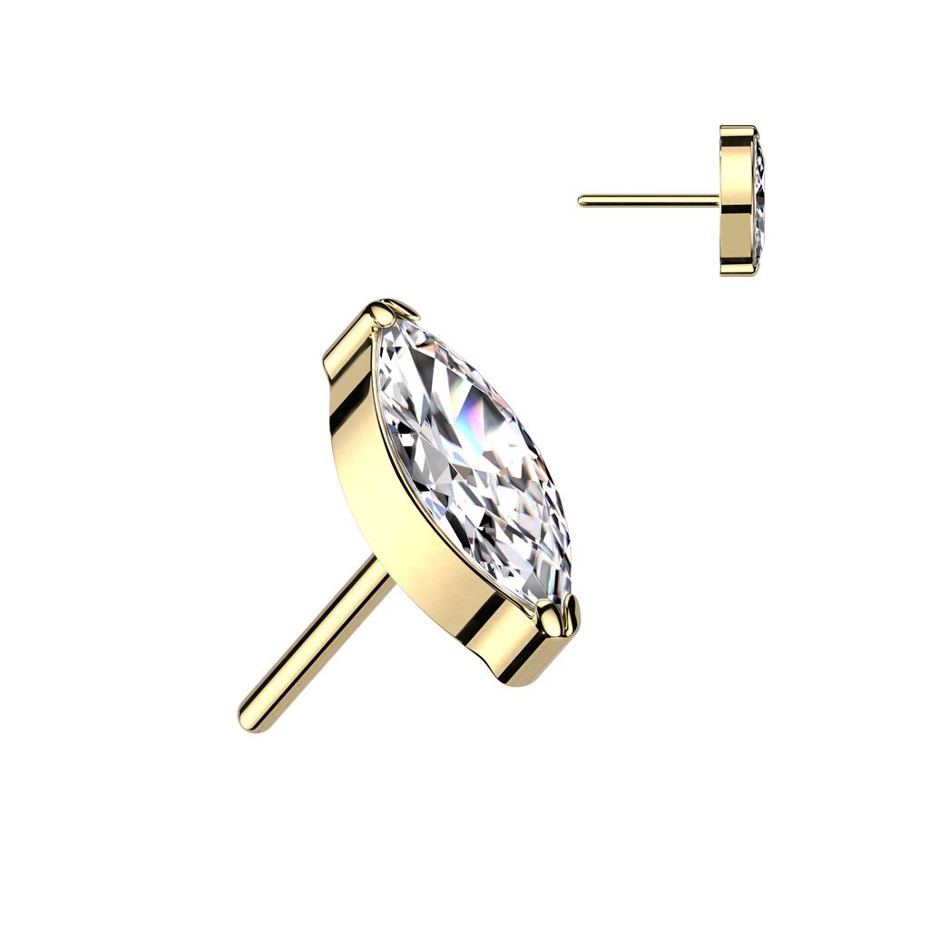 Marquise Flat Back (gold)
