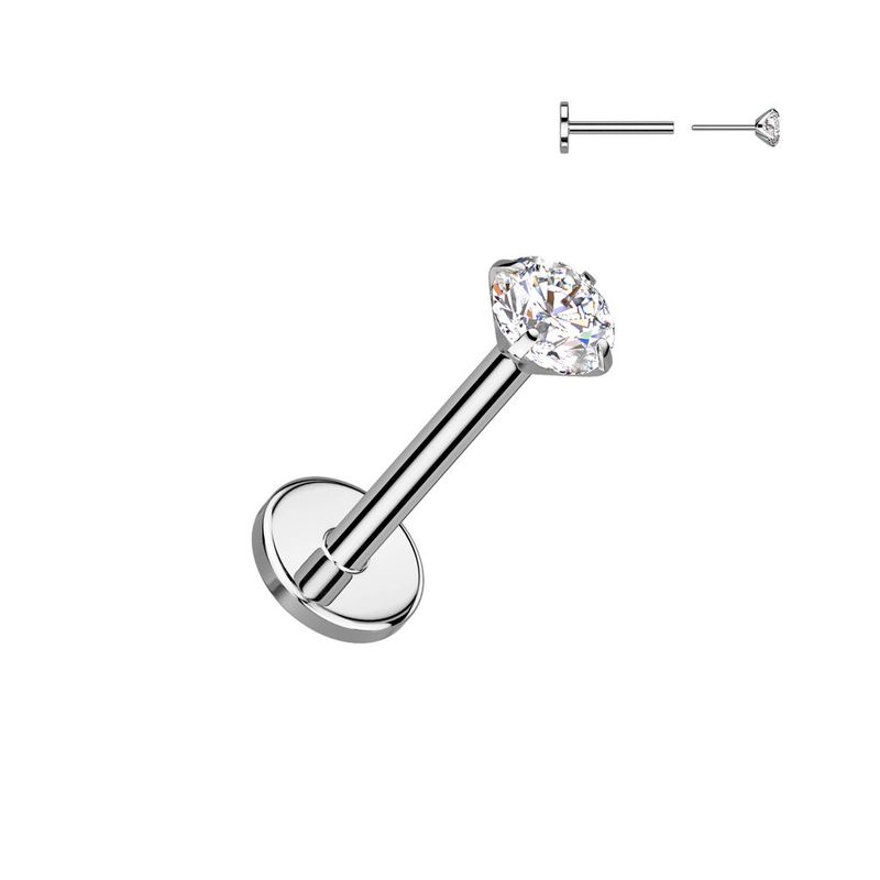 Mini CZ flatback (silver)
