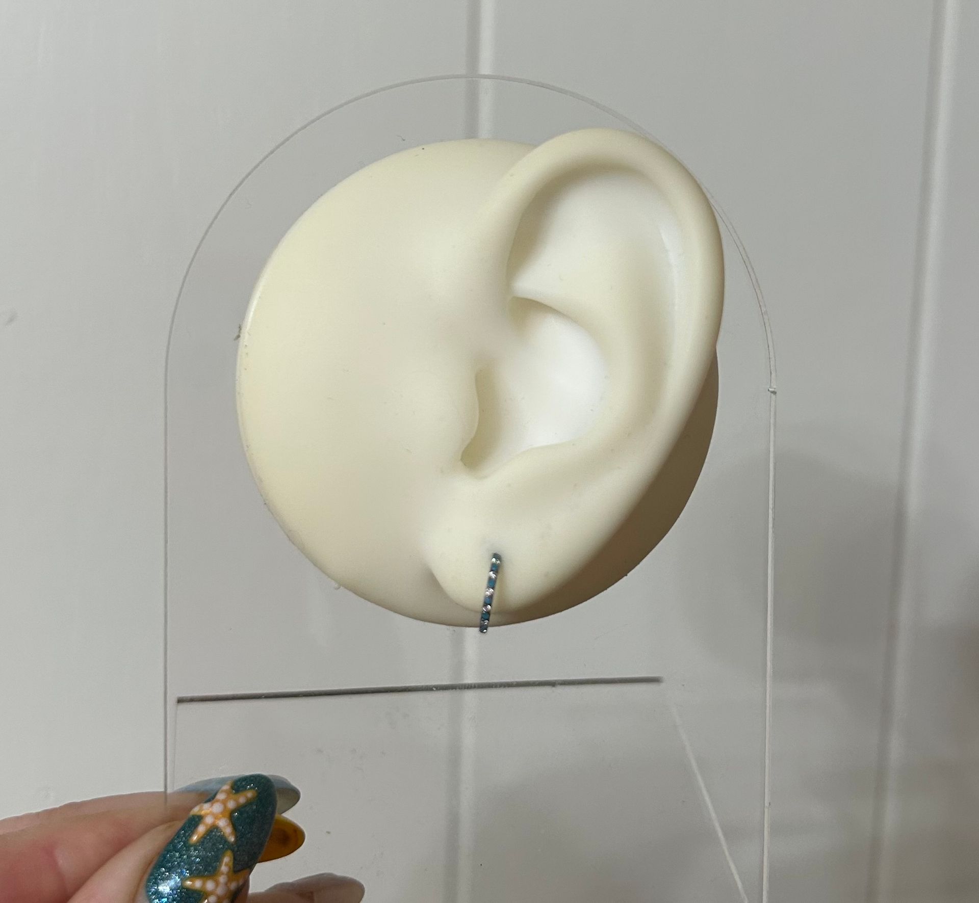Turquoise CZ Hoop (gold)