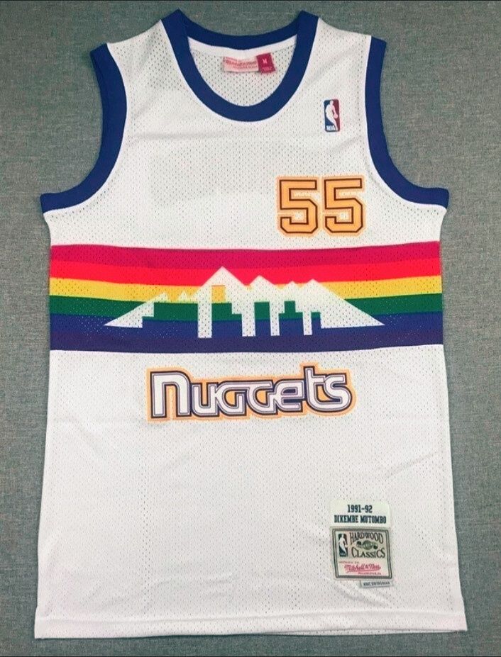 Jersey Mutombo #55 NBA White