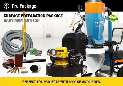 Baby Mammoth (3H) Surface Prep Equipment Package