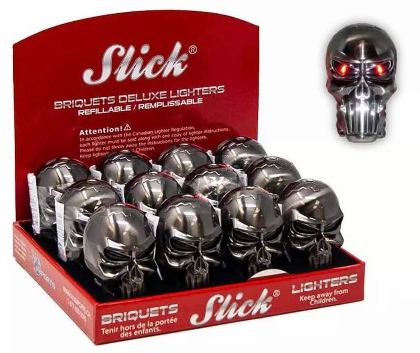 BRIQUET TORCHE TETE DE MORT