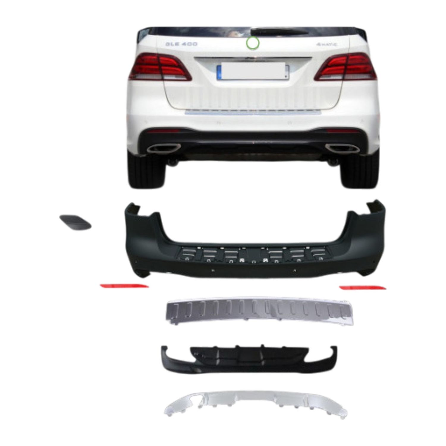 Bumper Complete Rear W166 for Mercedes-Benz GLE-CLASS