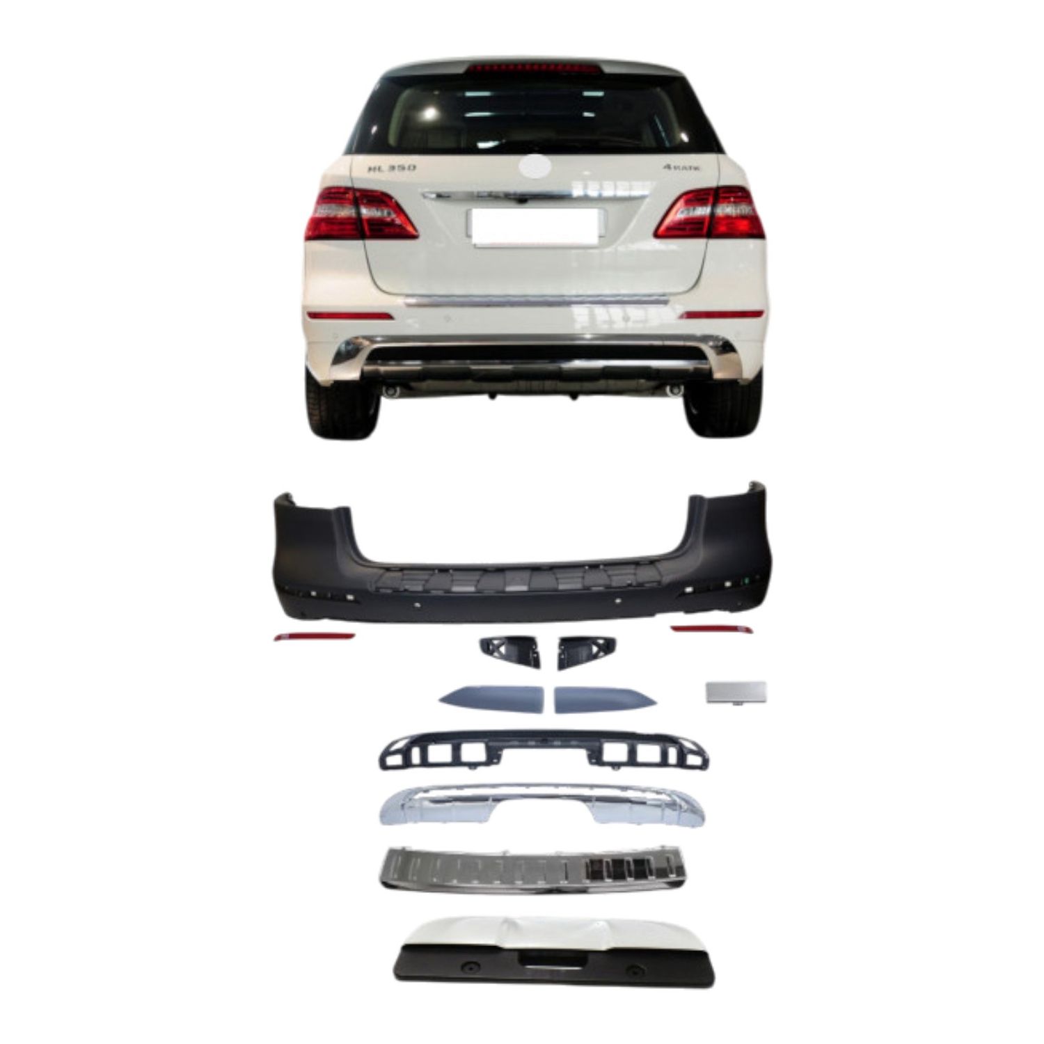 Bumper Complete Rear W166 for Mercedes-Benz ML-CLASS