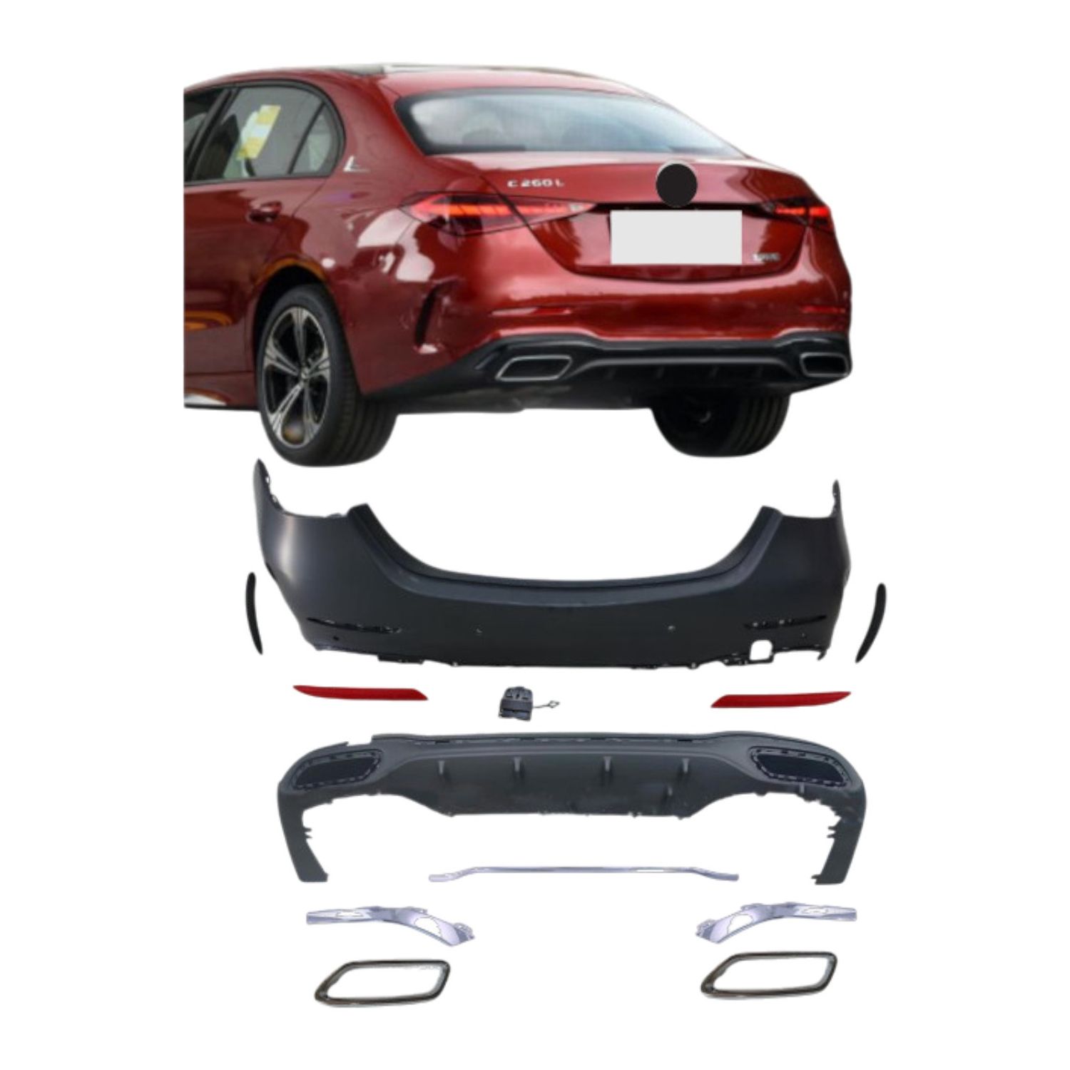 Bumper Complete Rear W206 AMG for Mercedes-Benz C-class