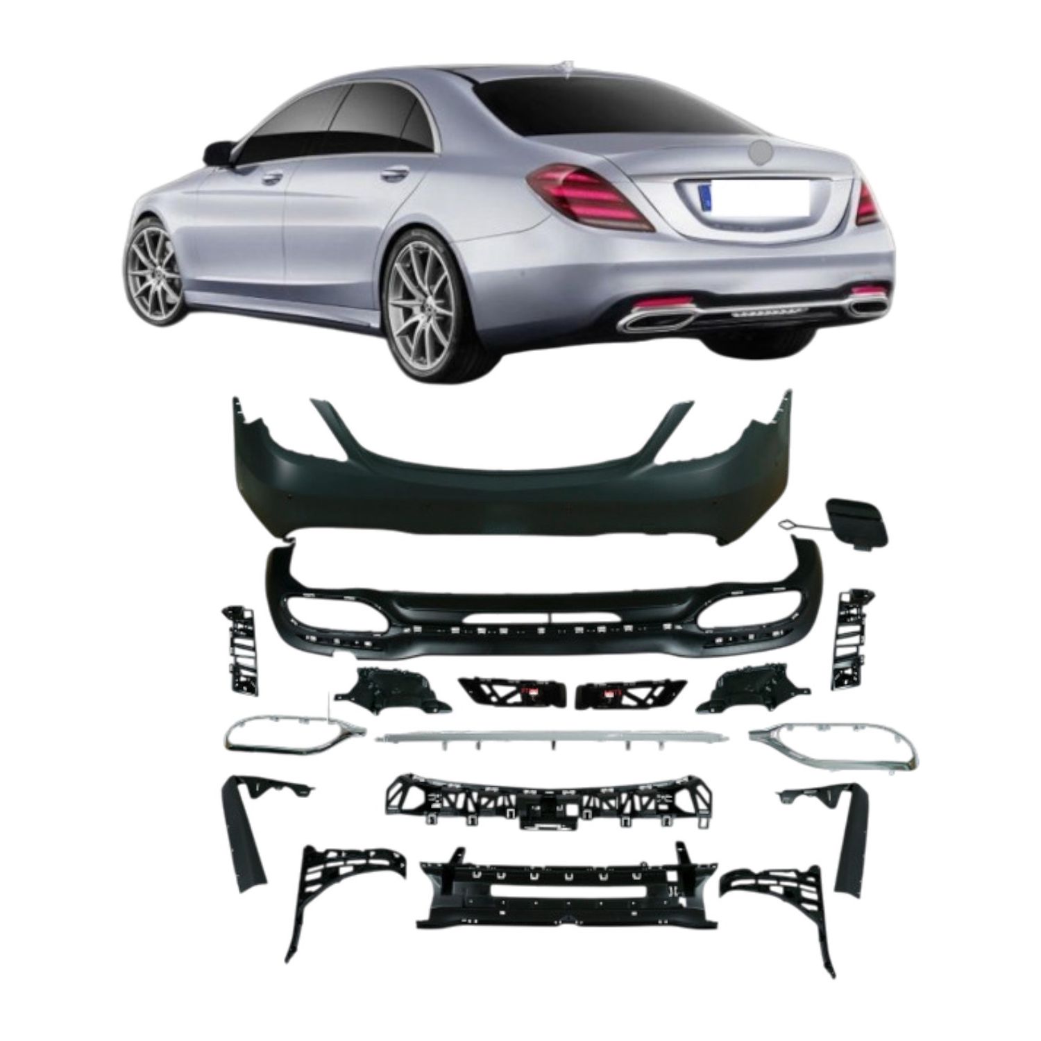 Bumper Complete Rear W222 for Mercedes-Benz S-CLASS
