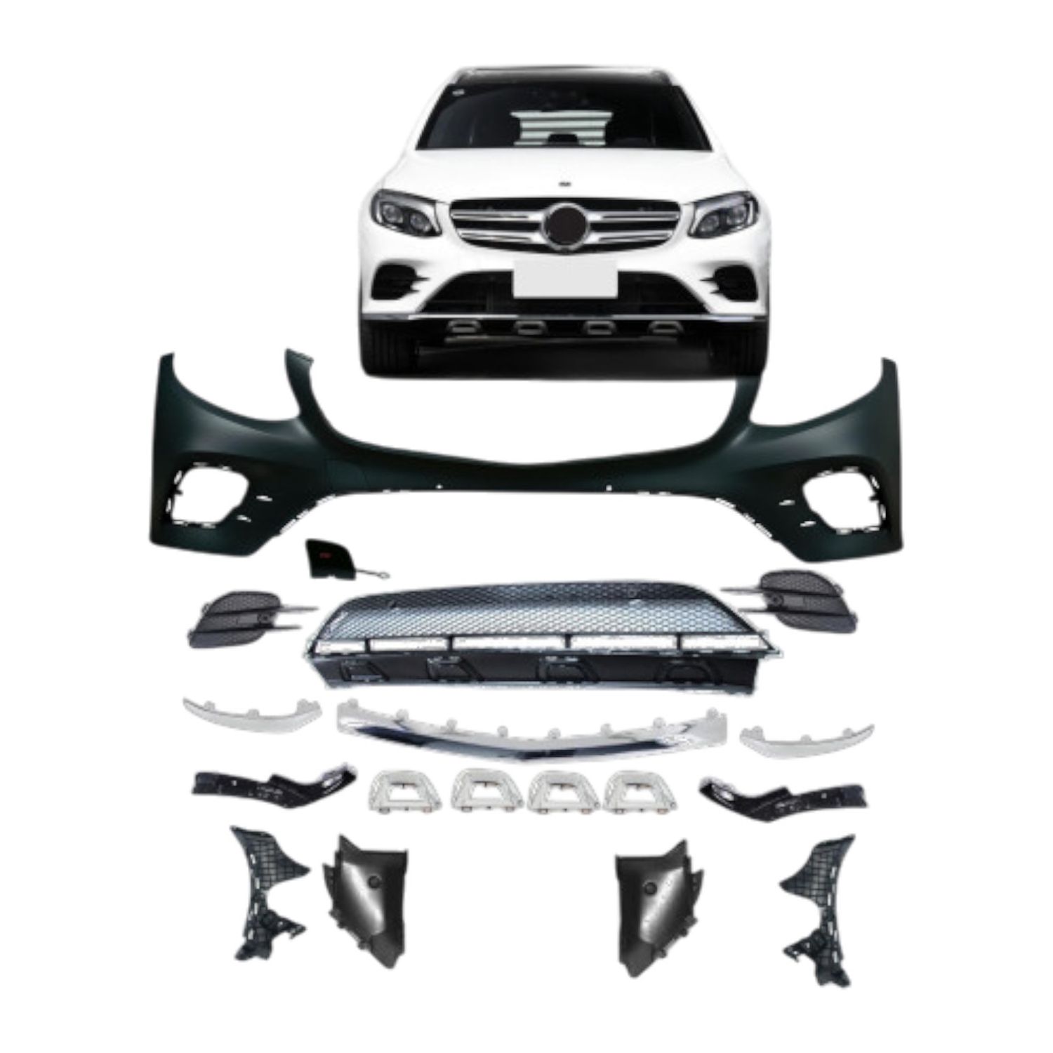 Bumper Complete Front X253 AMG for Mercedes-Benz GLC-CLASS, Alternate Variantations: W/ PDC