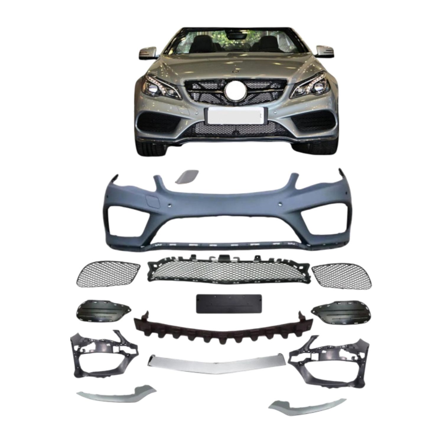 Bumper Complete Front C207 AMG for Mercedes-Benz E-CLASS, Alternate Variantations: W/PDC