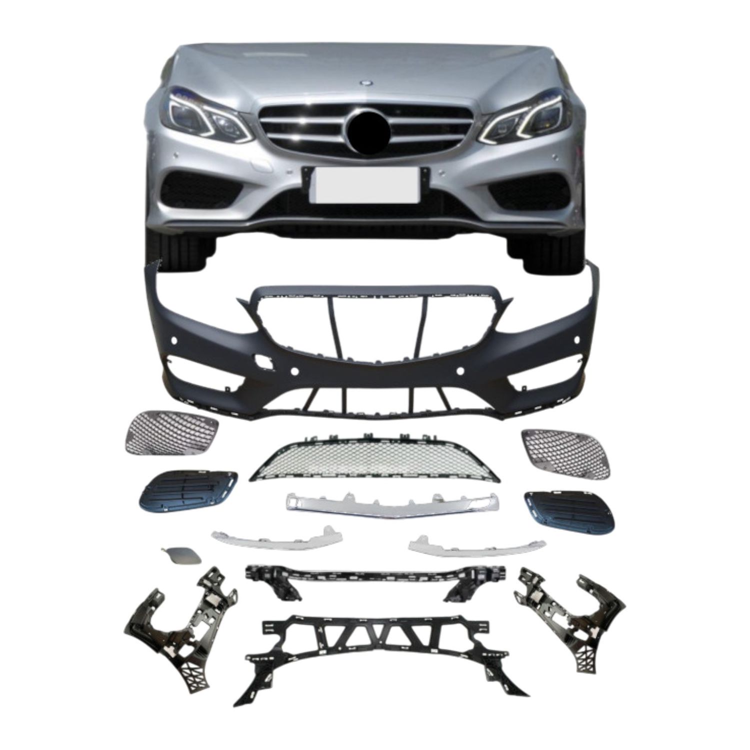Bumper Complete Front W212 F/L AMG for Mercedes-Benz E-CLASS, Alternate Variantations: W/ PDC