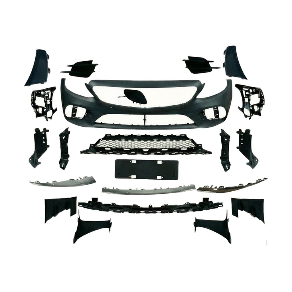 Compatible Complete Front Bumper for Mercedes-Benz C-Class W205 Facelift AMG Line look (2018–2021), Ref 2058802305, Version: W/ PDC