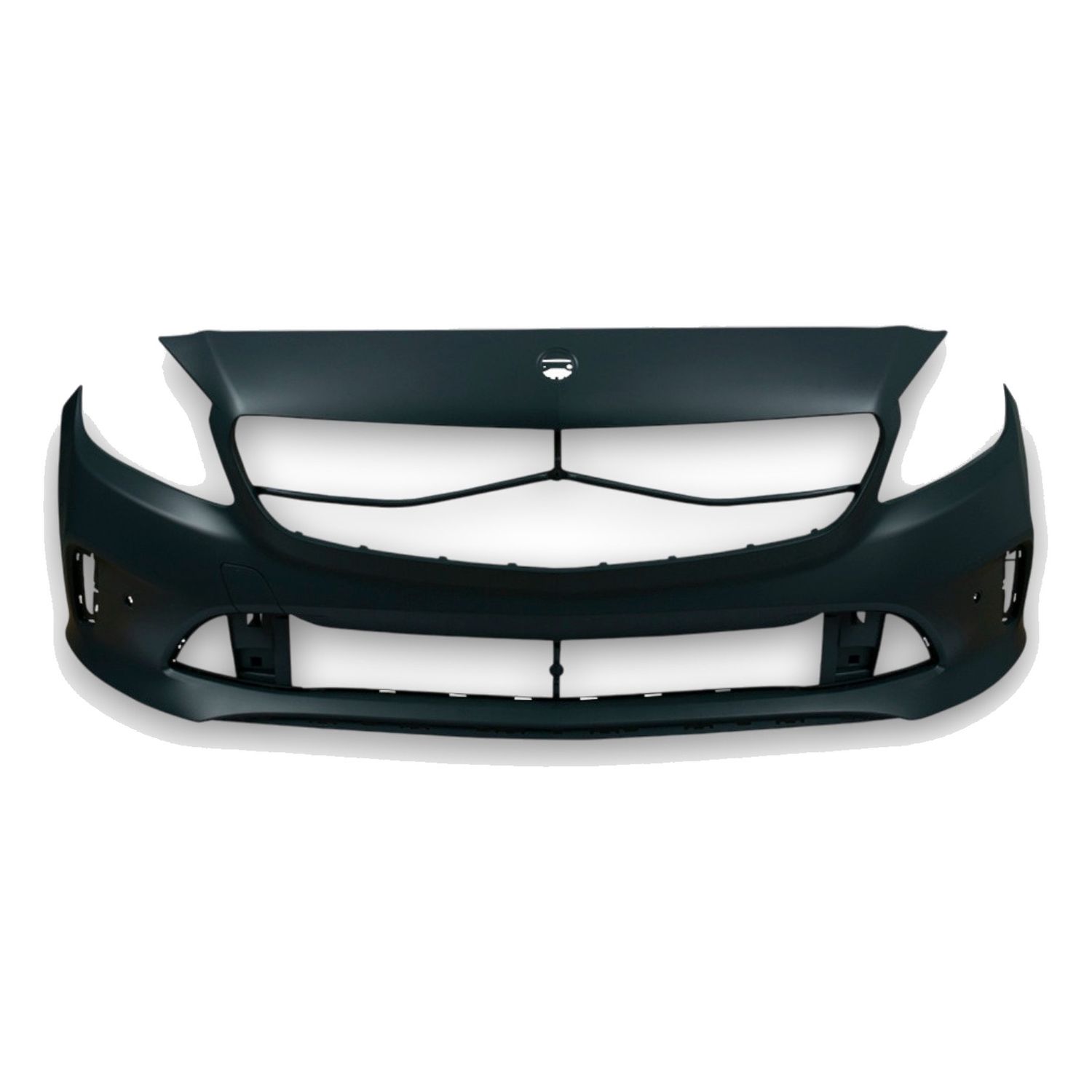 Compatible Shell Front Bumper for Mercedes-Benz A-Class W176 Pre-Facelift Standard trim (2012–2015), Ref 1768800640, Version: W/O PDC