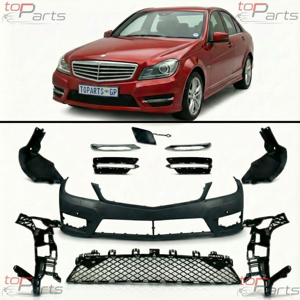 Bumper Complete Front W204 F/L for Mercedes-Benz C-CLASS, Alternate Variantations: W/ PDC