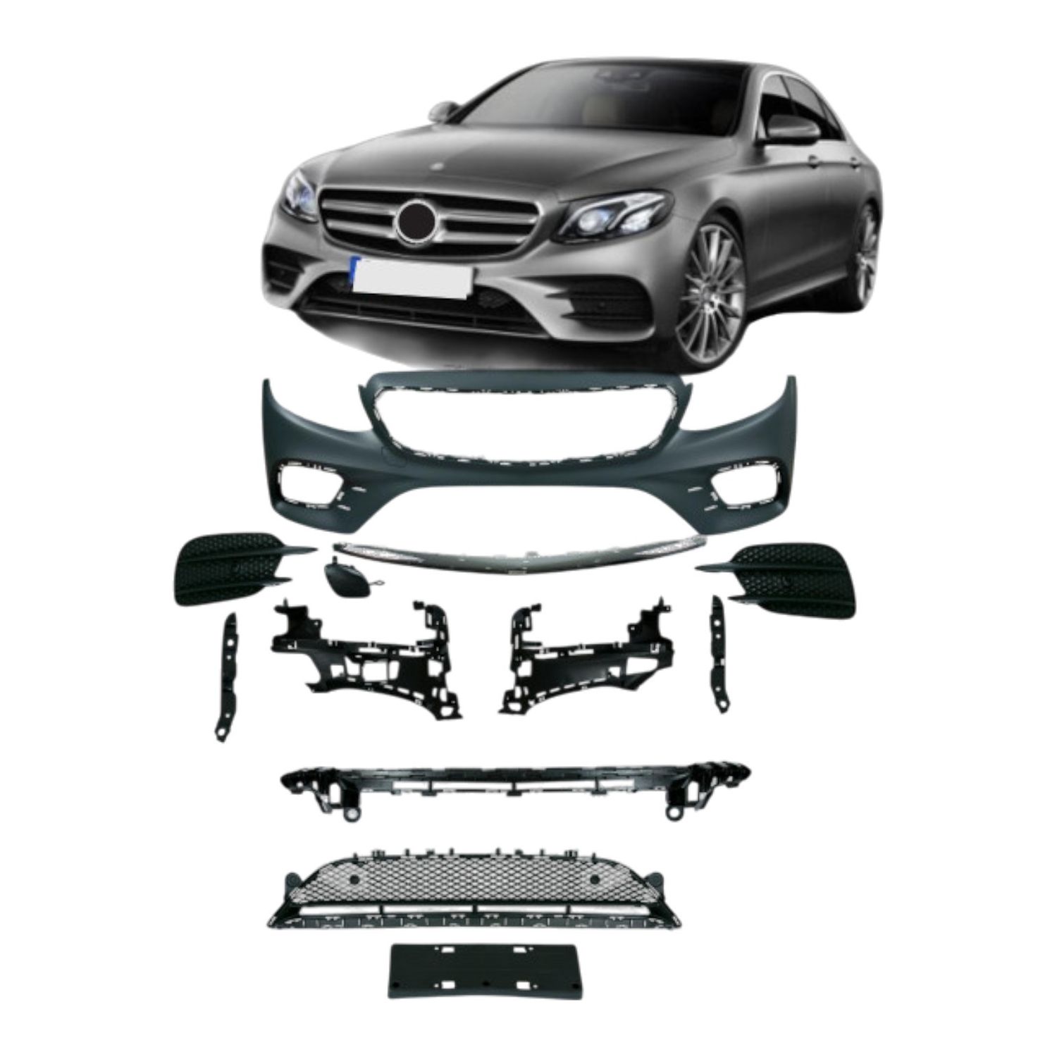 Bumper Complete Front W213 P/F AMG for Mercedes-Benz E-CLASS, Directional Variantions: W/ PDC