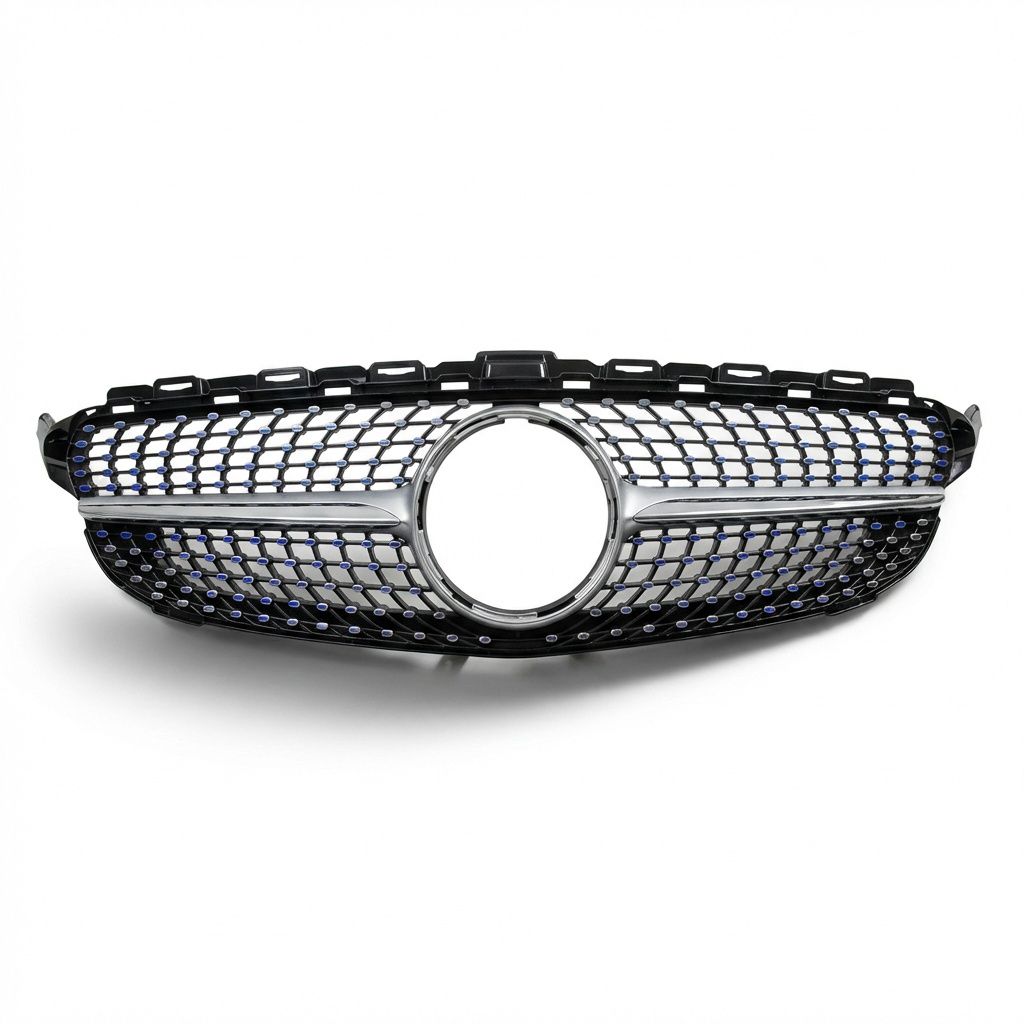 Front Grill W205 for Mercedes-Benz C-CLASS, Alternate Variantations: Silver