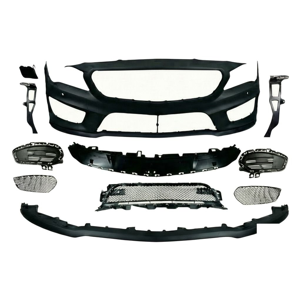 Compatible Complete Front Bumper for Mercedes-Benz CLA-Class C117 Pre-Facelift (2013–2016), Ref 1178804840, Version: W/ PDC