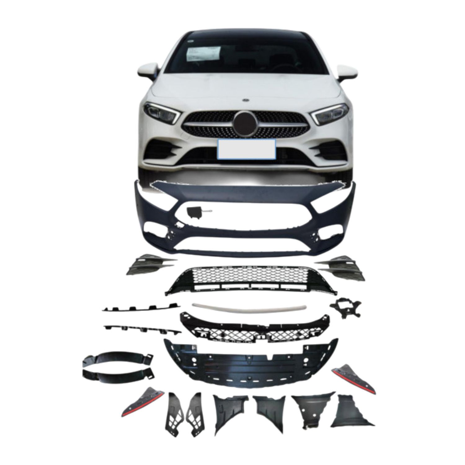 Bumper Complete Front W177 AMG for Mercedes-Benz A-CLASS, Directional Variantions: W/O PDC
