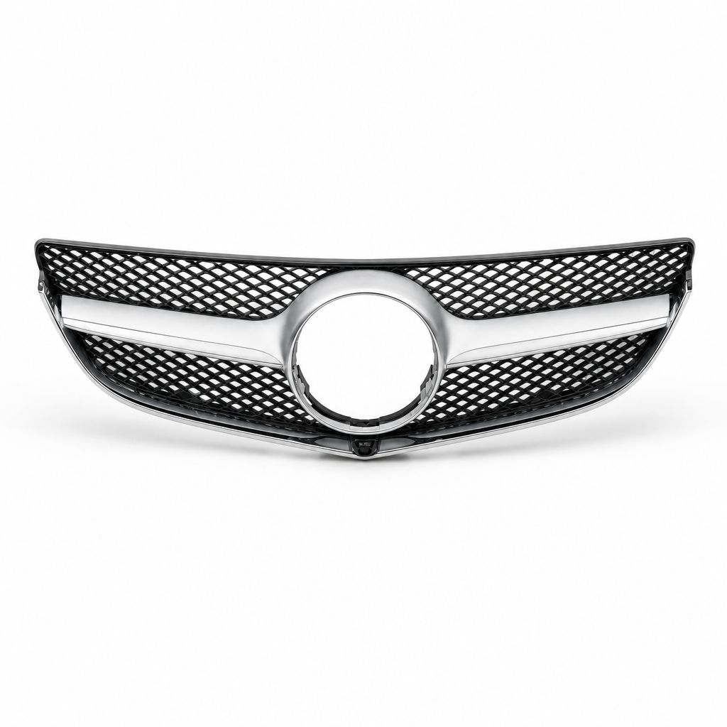 Front Grill C207 F/L for Mercedes-Benz E-CLASS, Material Variantions: W/ Camera Chrome