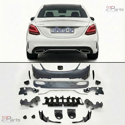 Bumper Complete Rear W205 F/L AMG for Mercedes-Benz C-Class