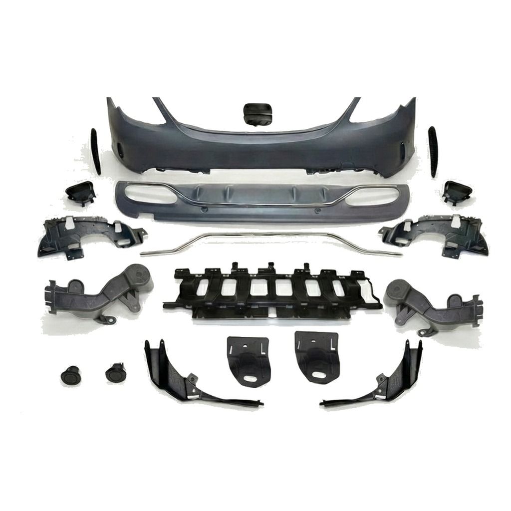 Compatible Complete Rear Bumper for Mercedes-Benz C-Class W205 Facelift AMG Line look, Ref 2058853304