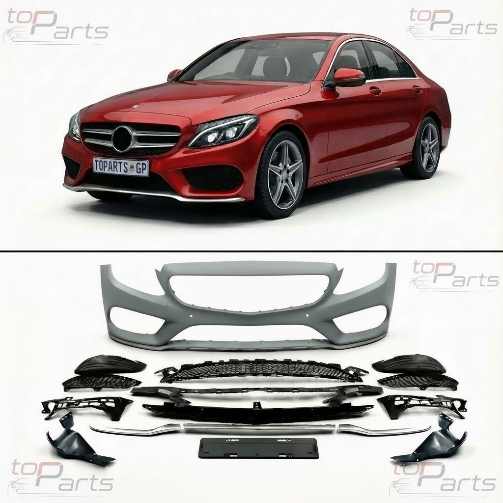 Bumper Complete Front W205 P/F for Mercedes-Benz C-Class