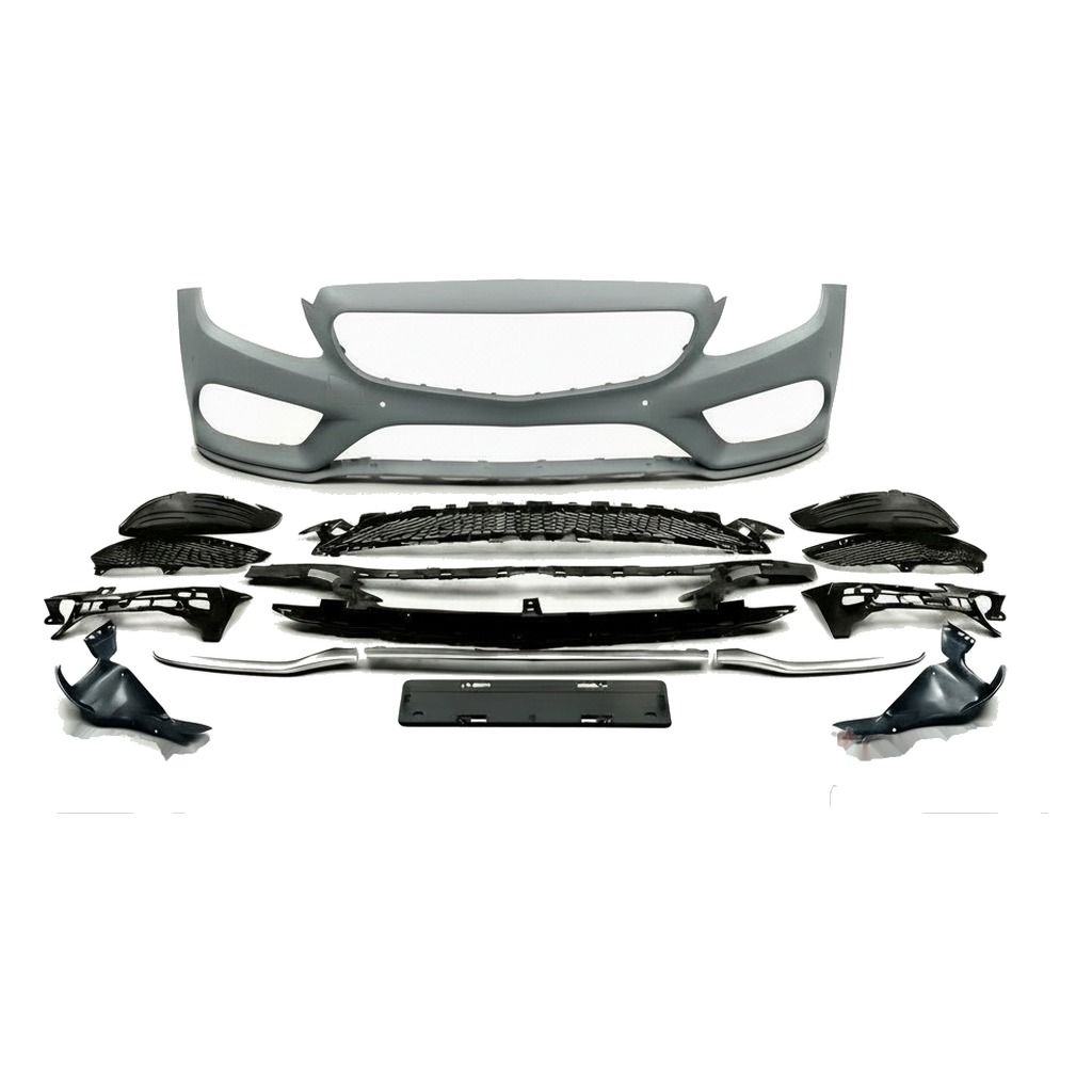 Compatible Complete Front Bumper for Mercedes-Benz C-Class W205 Pre-Facelift AMG Line look, Ref 2058801840