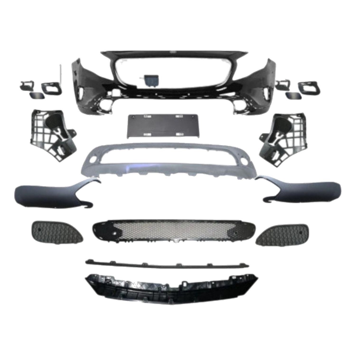 Compatible Complete Front Bumper for Mercedes-Benz GLA-Class X156 Pre-Facelift, Ref 1568800540