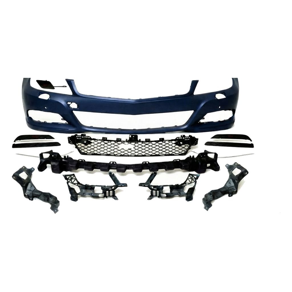 Compatible Complete Front Bumper for Mercedes-Benz C-Class W204 Facelift Classic, Ref 2048806447