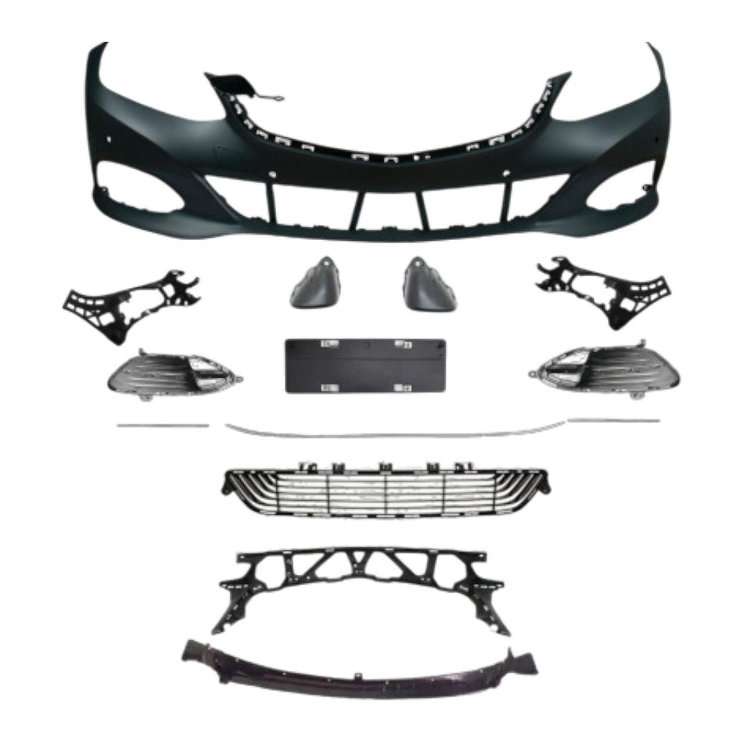 Compatible Complete Front Bumper for Mercedes-Benz E-Class W212 Facelift Classic, Ref 2128802547