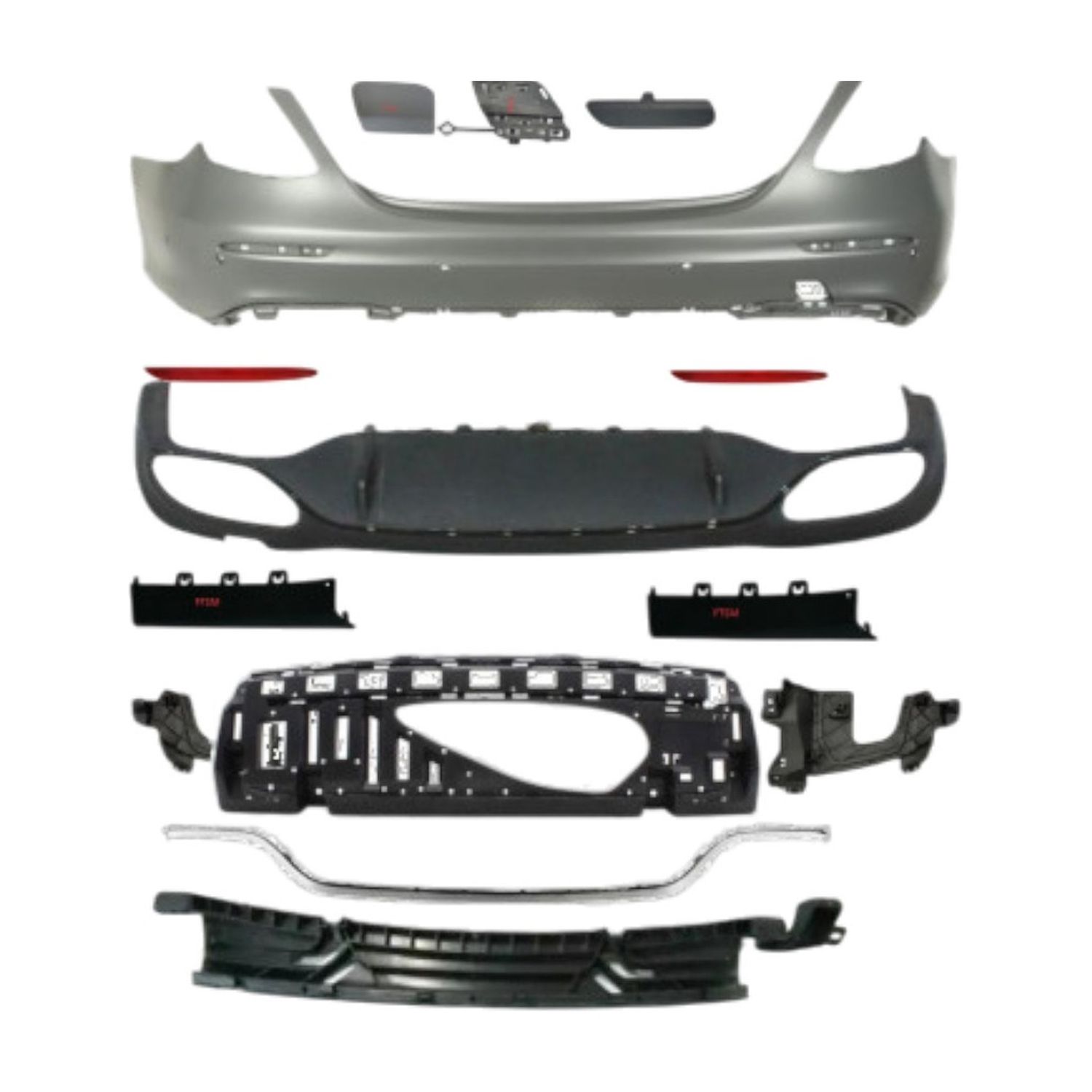 Compatible Complete Rear Bumper for Mercedes-Benz E-Class W213 Pre-Facelift AMG Line look, Ref 2138850801