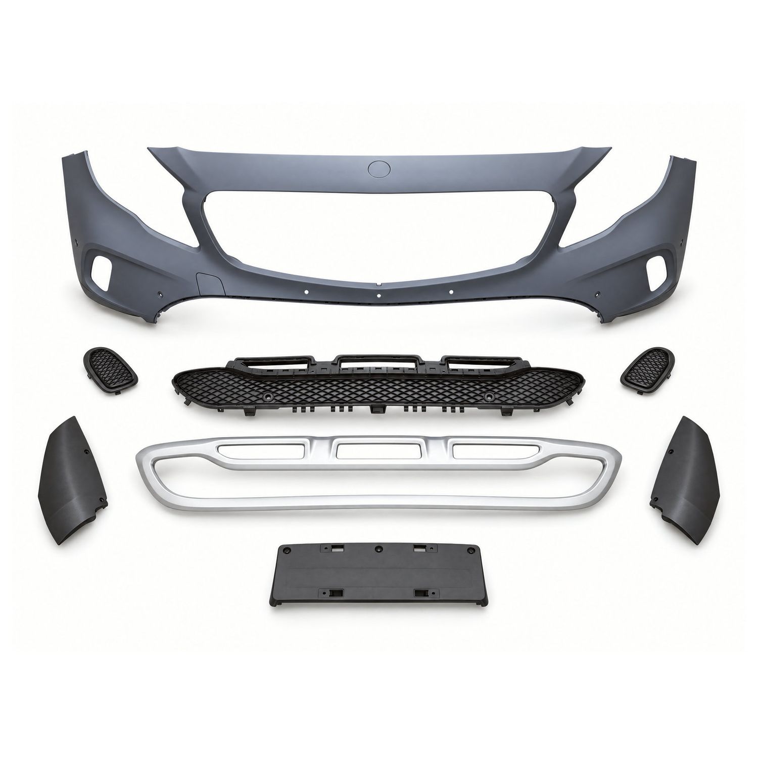 Compatible Complete Front Bumper for Mercedes-Benz GLA-Class X156 Facelift, Ref 1568803600