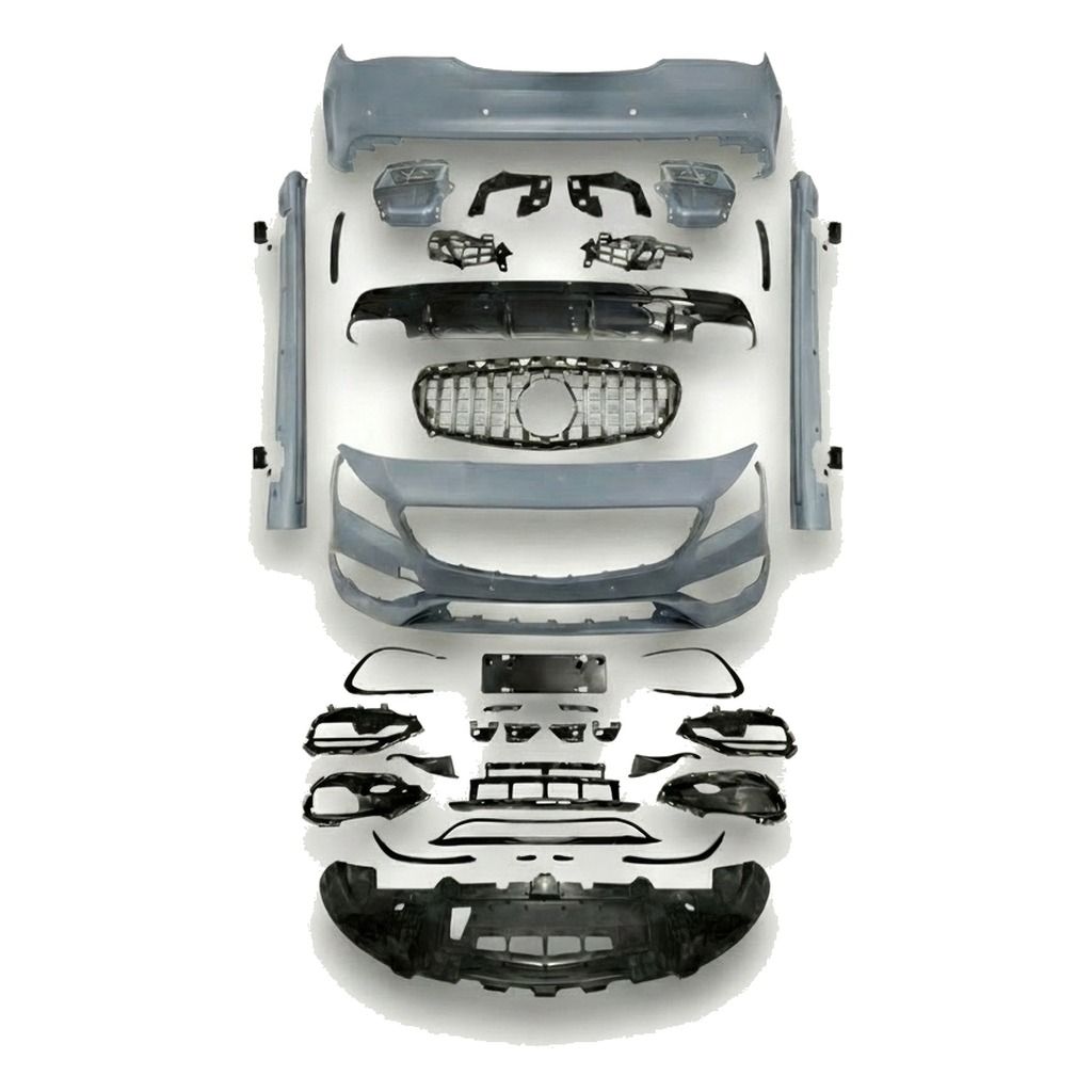 Compatible Complete Front Bumper Kit for Mercedes-Benz CLA-Class C117 (2014–2019), CLA45 AMG Line look