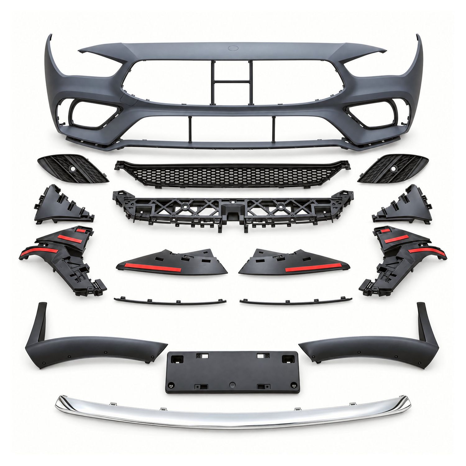 Compatible Complete Front Bumper for Mercedes-Benz CLA-Class C118 AMG Line look, Ref 1188808700