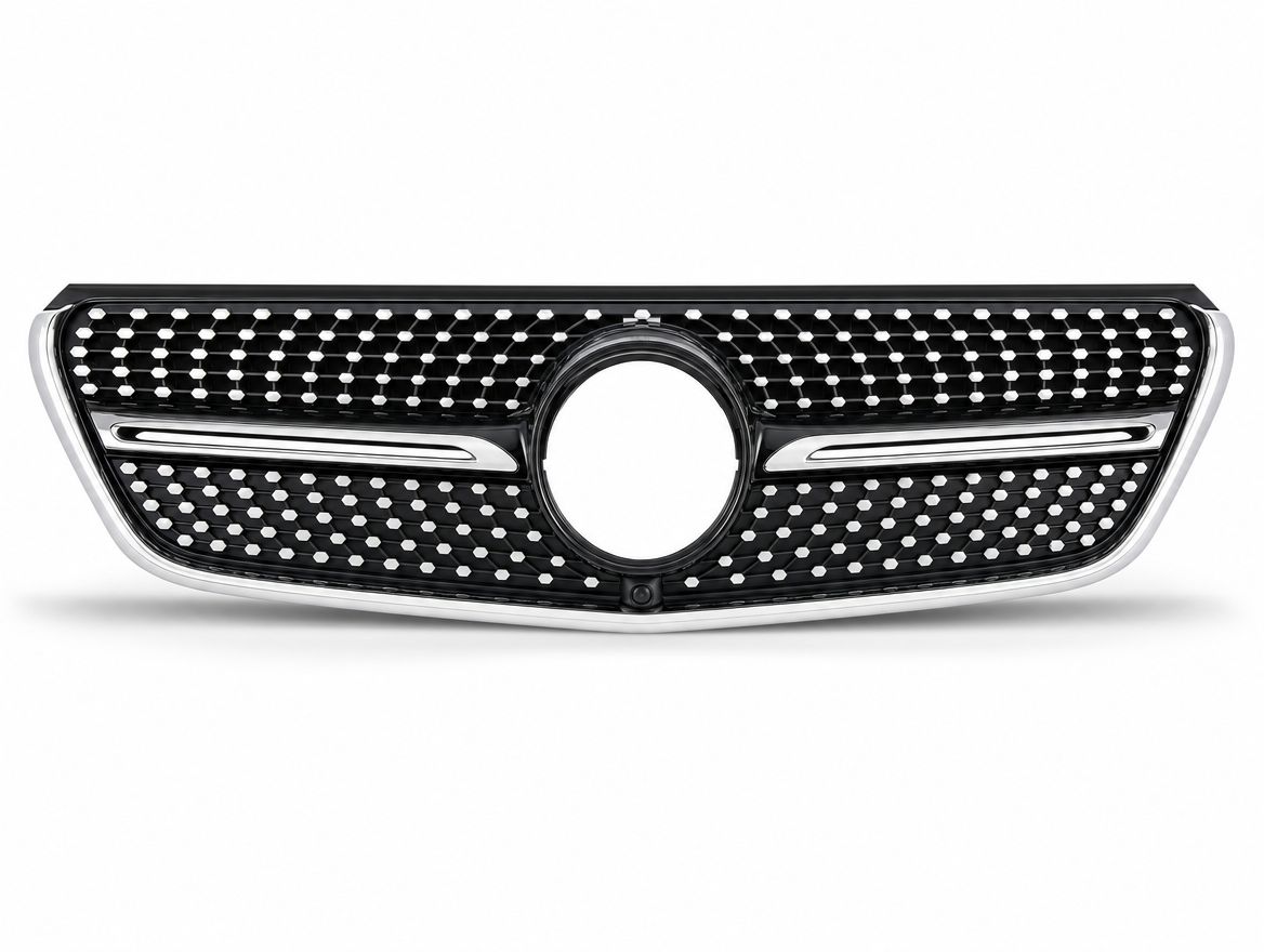 Front Grill W447 for Mercedes-Benz V-CLASS, Alternate Variantations: W/Camera Black