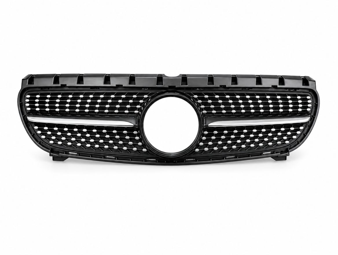 Front Grill W246 F/L Diamond for Mercedes-Benz B-Class, Alternate Variantations: Black