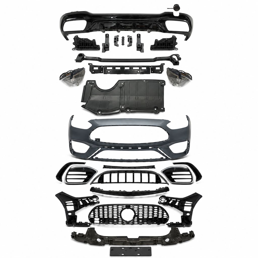 Compatible C63-Style Front and Rear Body Kit W206 for Mercedes-Benz C-Class