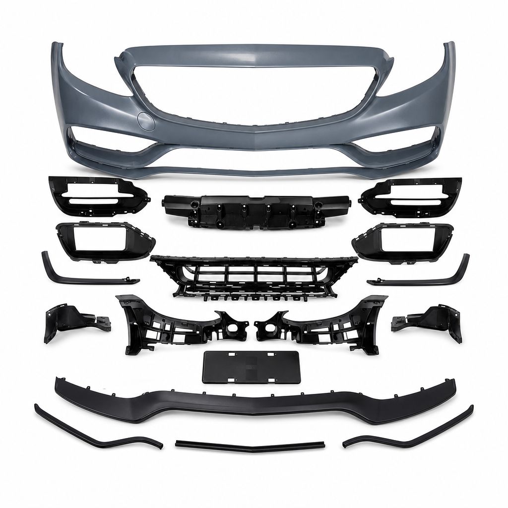 Front Bumper Complete W205 AMG C63 Upgrade for Mercedes-Benz