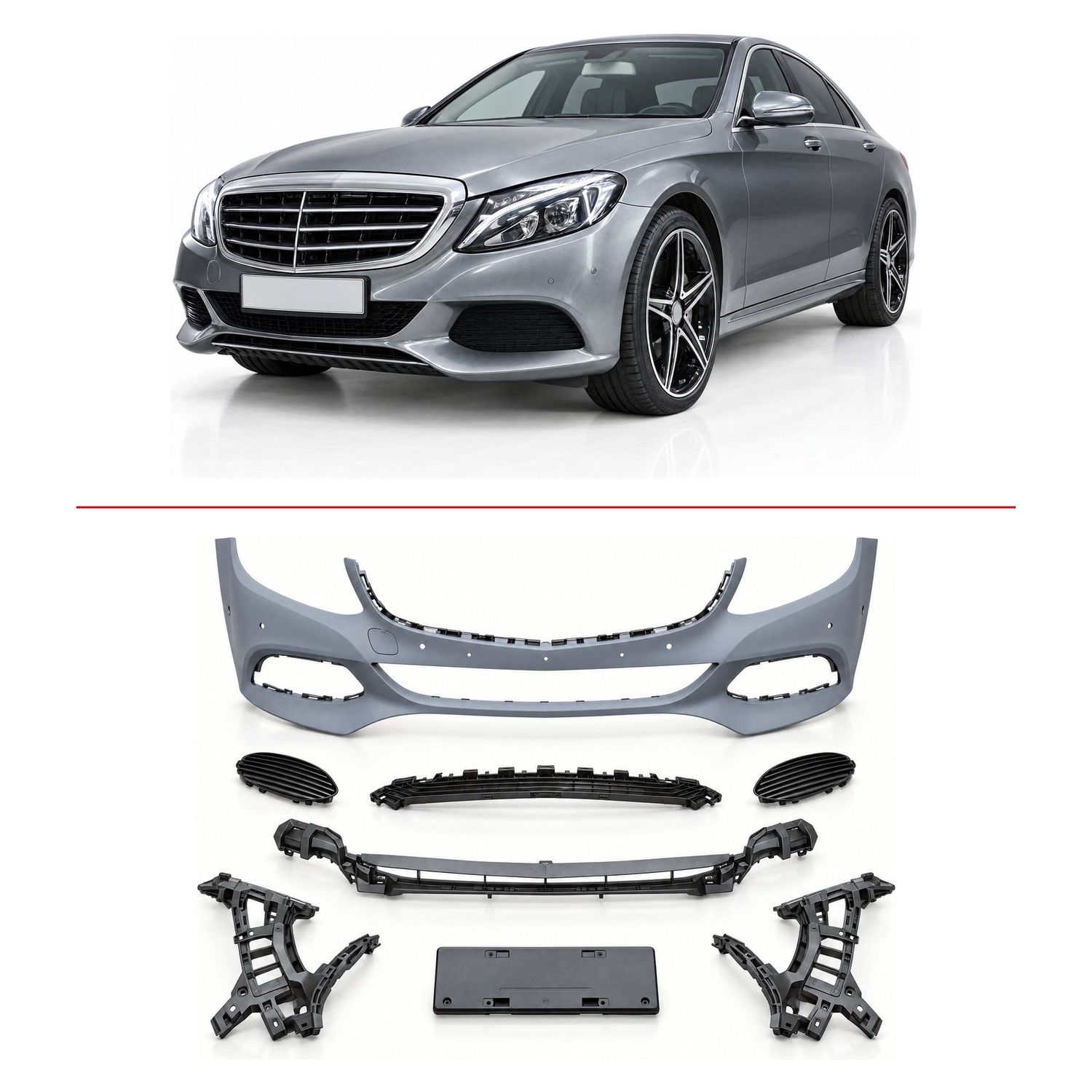 Bumper Front Complete W205 P/F Classic for Mercedes-Benz C-CLASS