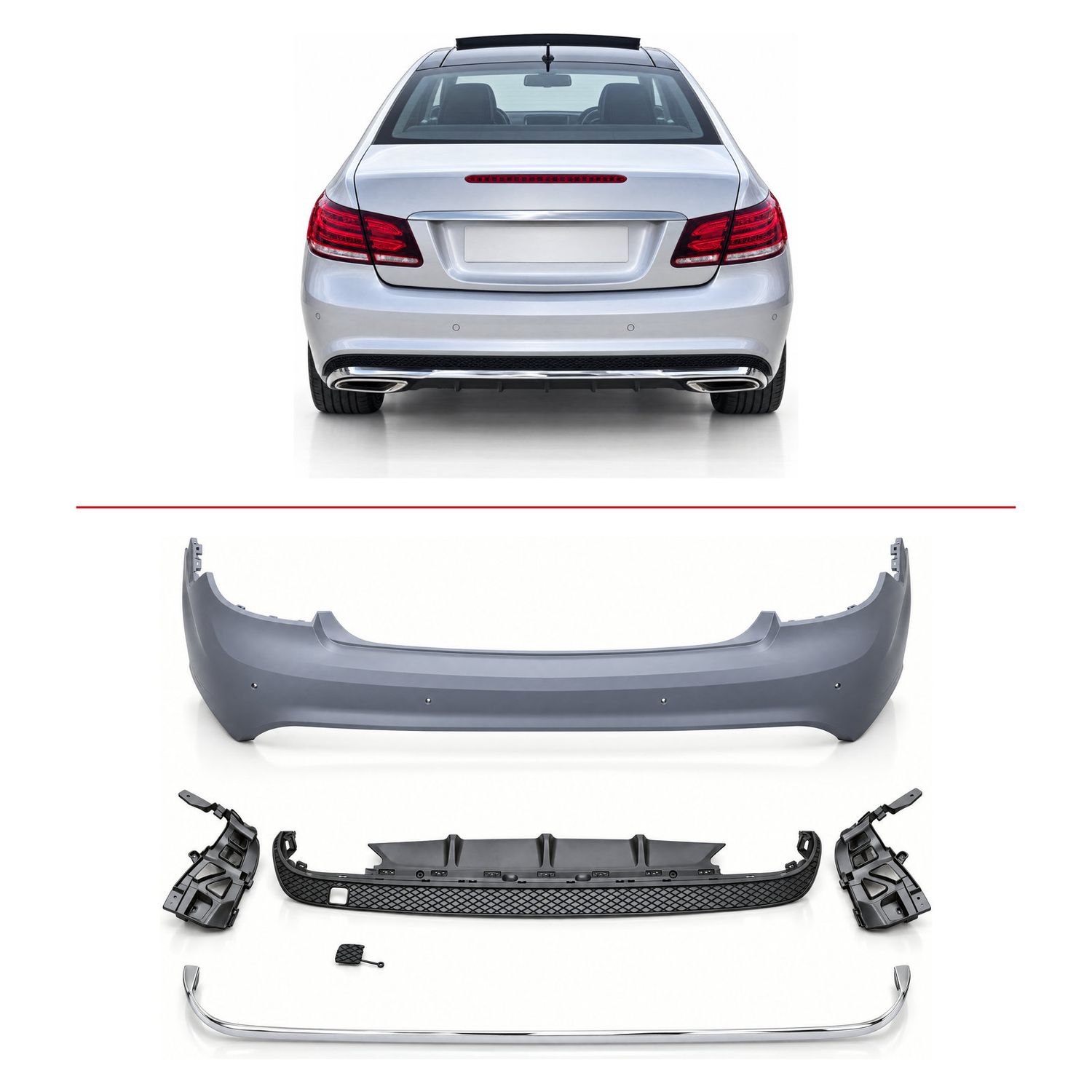 Bumper Rear Complete C207 F/L AMG for Mercedes-Benz E-CLASS