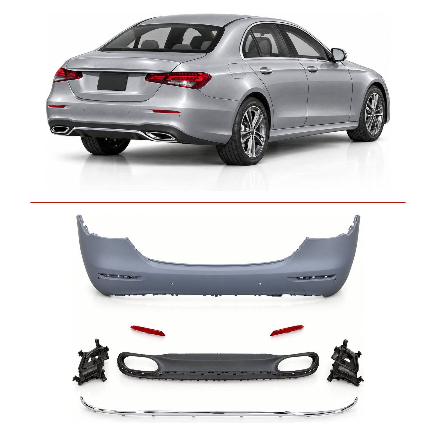 Bumper Complete Rear W213 F/L AVG for Mercedes-Benz E-CLASS