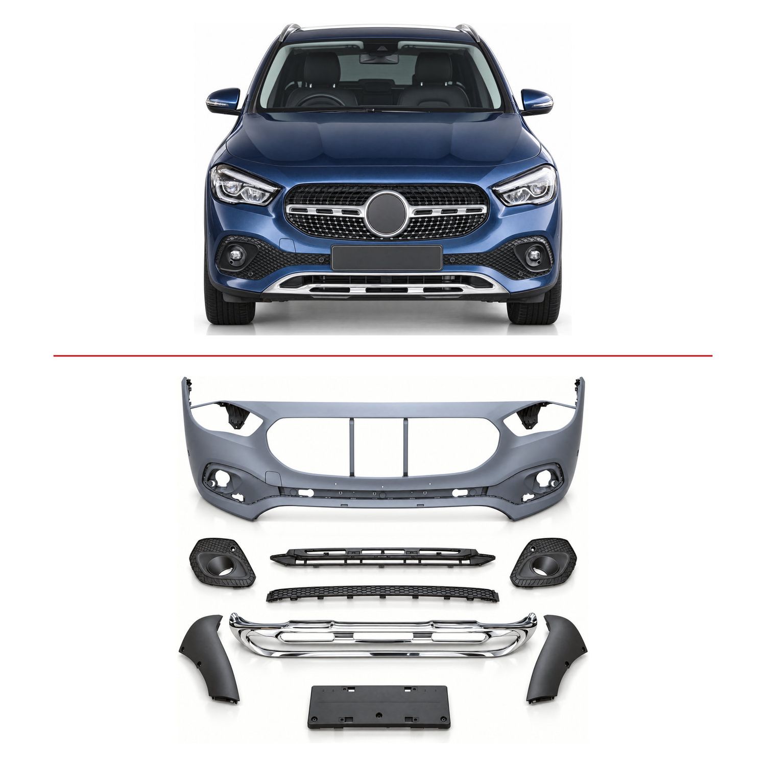 Bumper Front Complete H247 for Mercedes-Benz GLA-CLASS