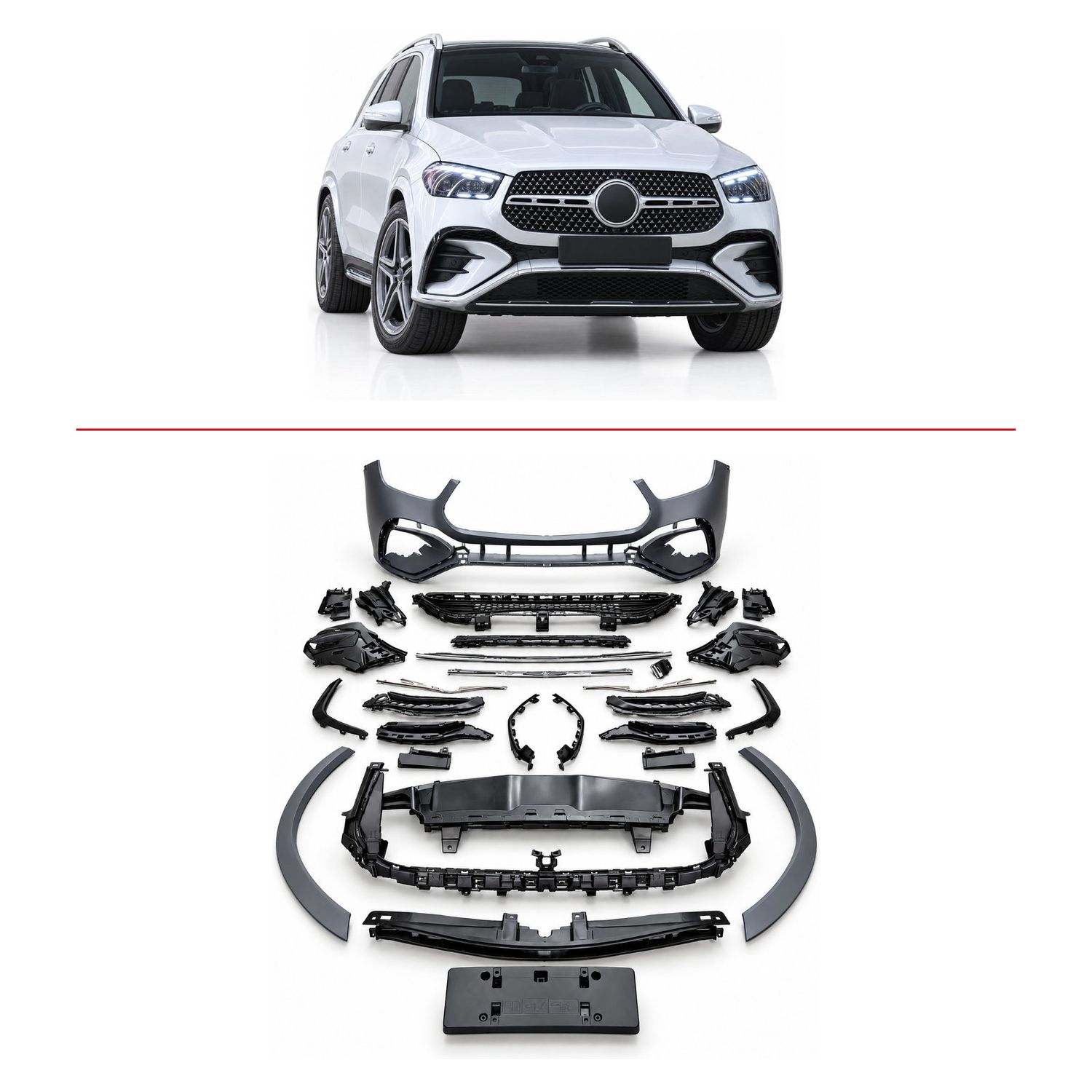 Bumper Complete Front W167 F/L AMG for Mercedes-Benz GLE-CLASS