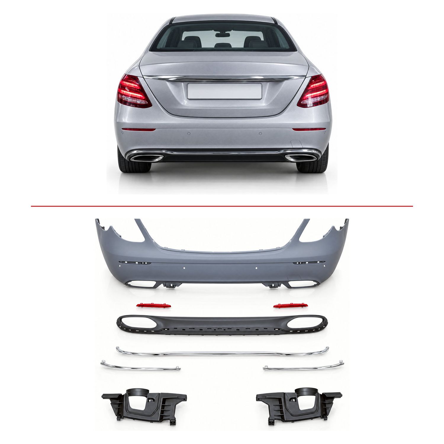 Bumper Complete Rear W213 P/F AVG for Mercedes-Benz E-CLASS