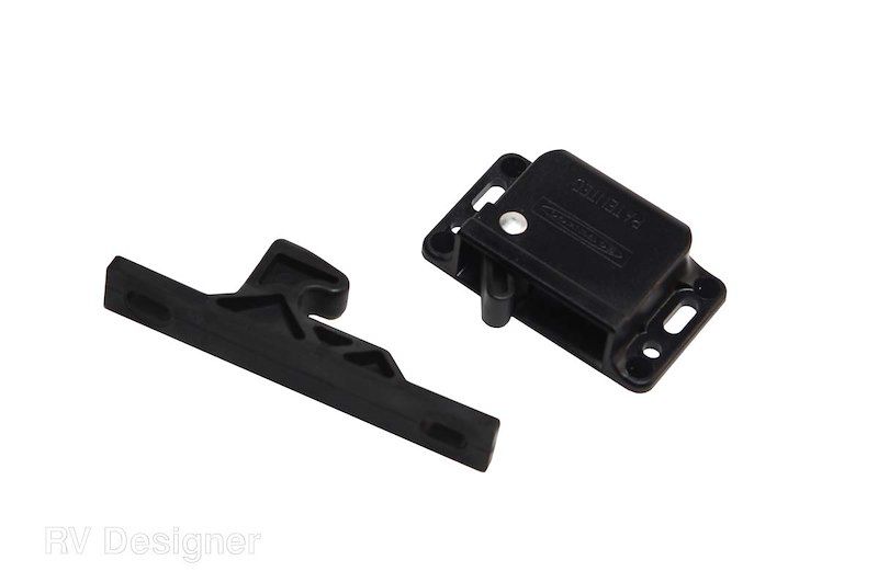 Access Door Latch – Push Type – 10 Pound – Black – With Strike – Single