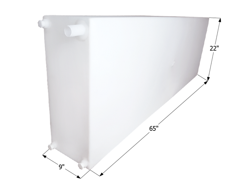 Fresh Water Tank - 51 Gallon Capacity; Roto Molded; 65 Inch Width x 9 Inch Length