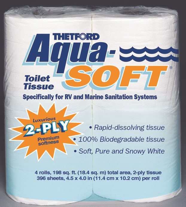 Aqua-Soft – Toilet Tissue – 2 Ply, 4 Roll Pack