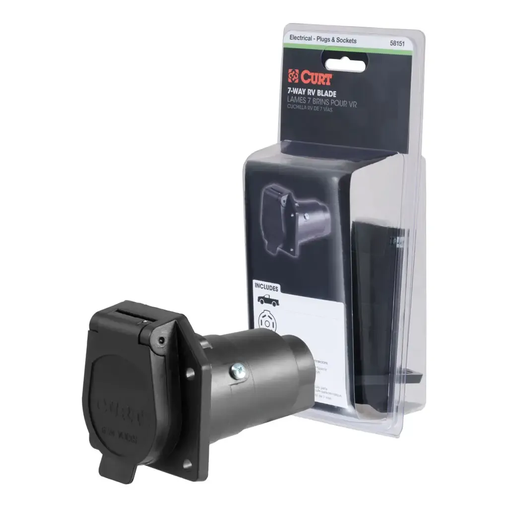 7-Way RV Blade Connector Socket (Vehicle Side, Packaged) 7-Way RV Blade Connector Socket (Vehicle Side, Packaged)