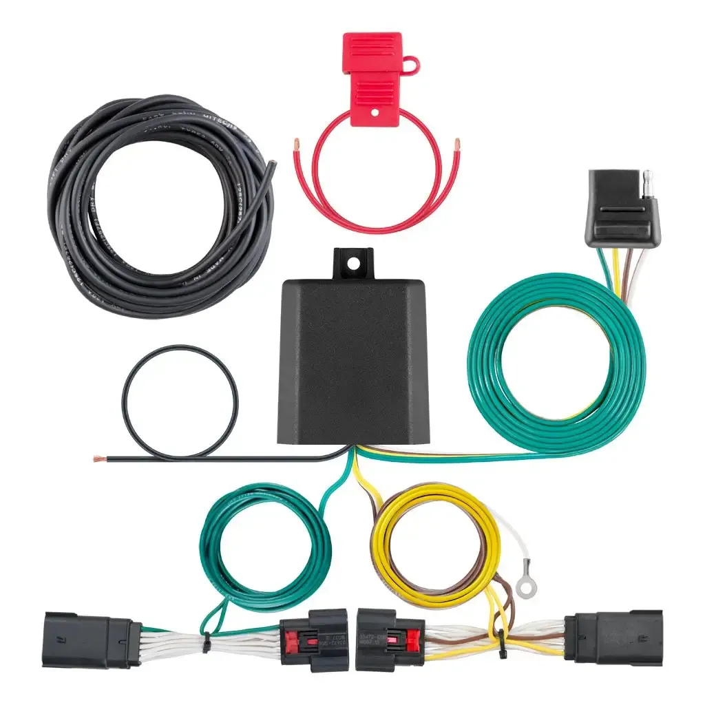 Custom Wiring Harness, 4-Way Flat Output, Select Jeep Wrangler JL, Gladiator Custom Wiring Harness, 4-Way Flat Output, Select Jeep Wrangler JL, Gladiator