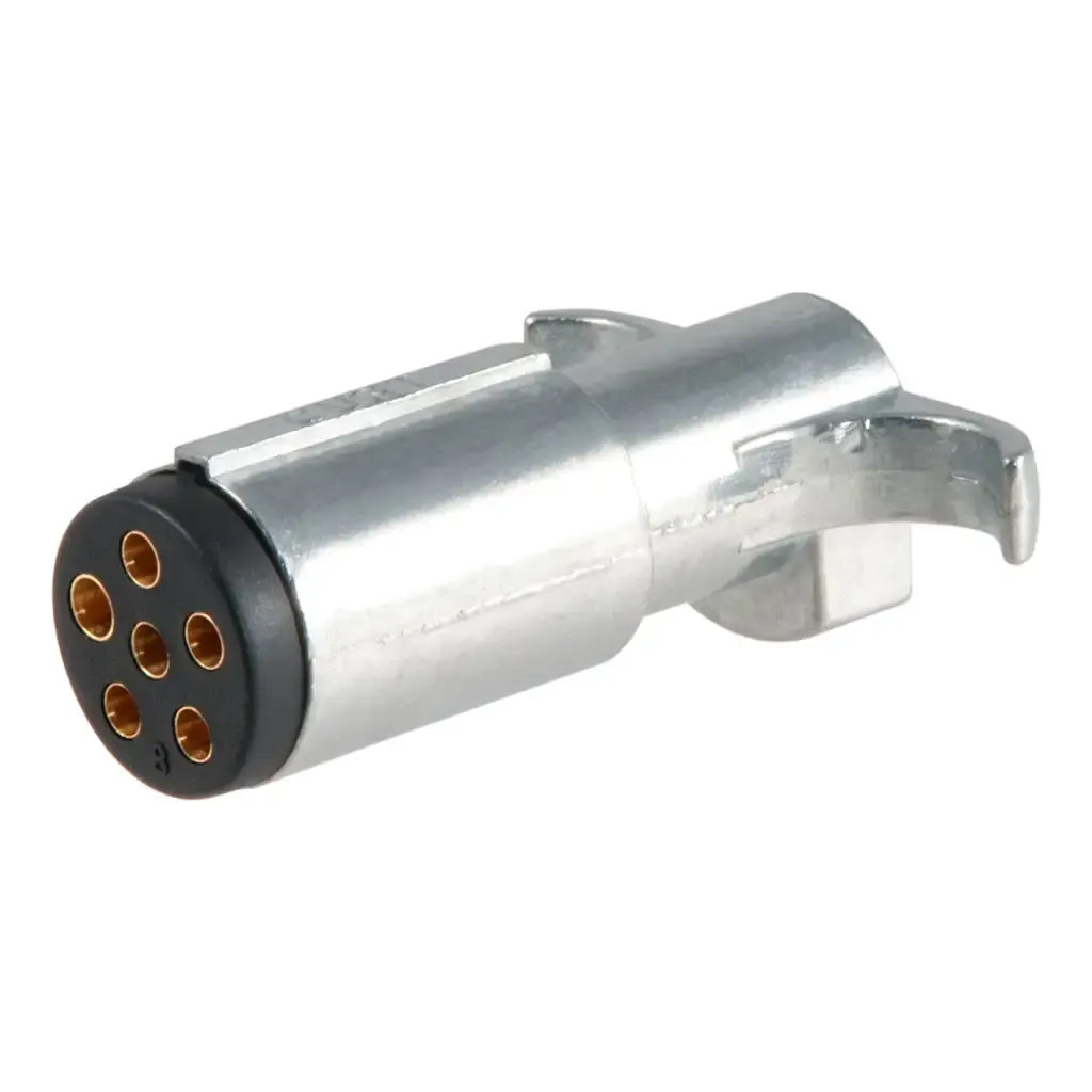 6-Way Round Connector Plug (Trailer Side, Diecast Metal) 6-Way Round Connector Plug (Trailer Side, Diecast Metal)