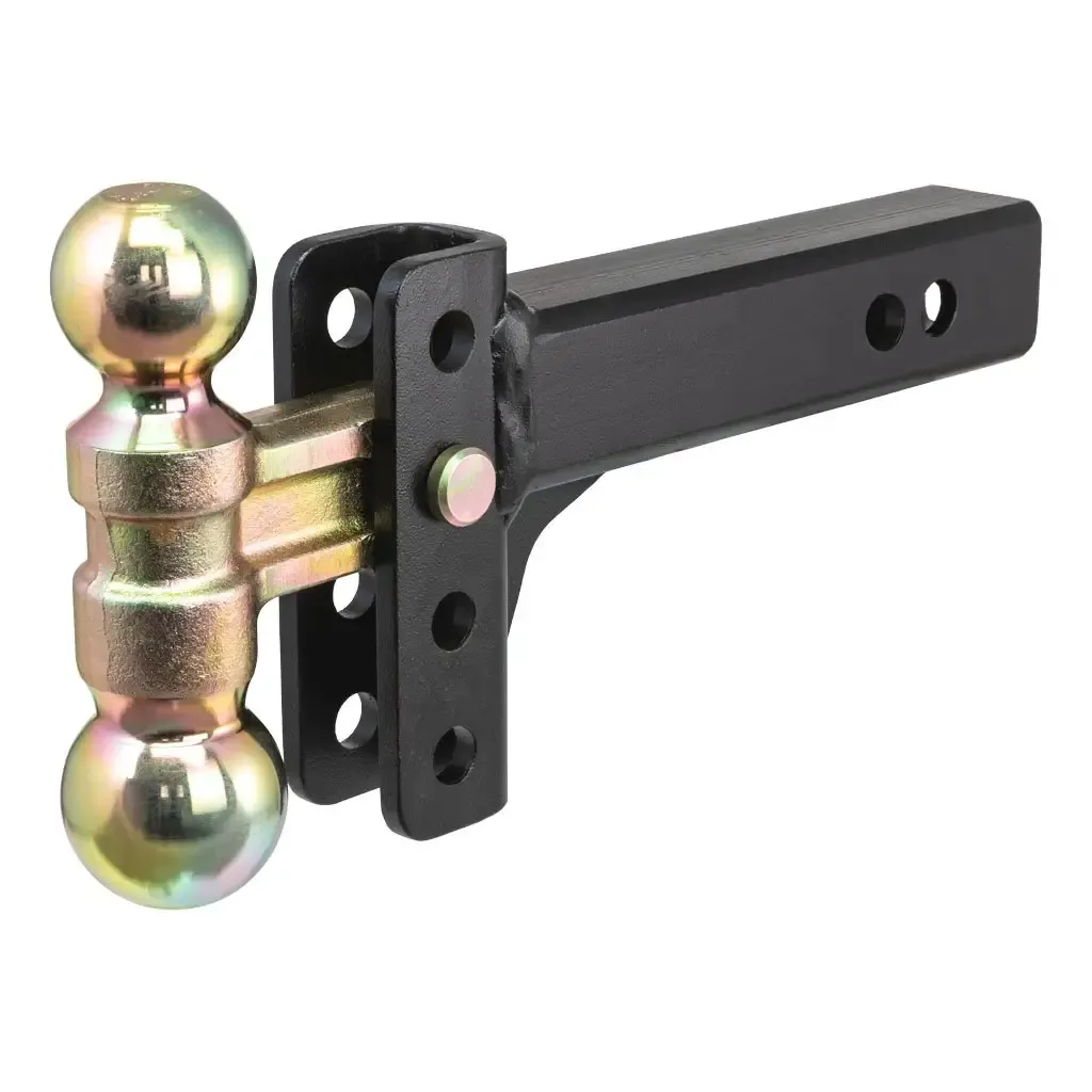 Slim Adjustable Channel Mount with Dual Ball (2" Shank, 10K, 3-3/4" Drop)