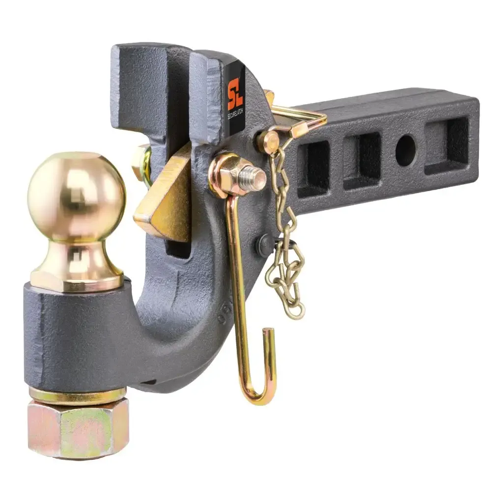 SecureLatch Receiver-Mount Ball & Pintle Hitch (2" Shank, 2" Ball, 14K)